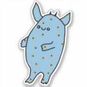 Sticker Monstre Blue Kawaii (Devant)