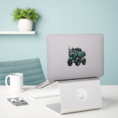 Sticker Monstre Camion Pitbull Féroce (Ordinateur portable sur le bureau)