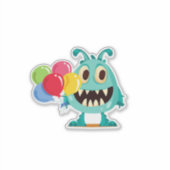 Sticker Monstre de dessin animé/ballon alien (Devant)