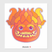 Sticker Monstre de feu (Feuille)
