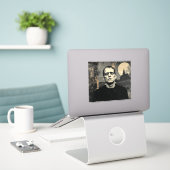 Sticker Monstre de Frankenstein Halloween (Ordinateur portable sur le bureau)