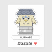 Sticker Monstre de mur Nurikabe Yokai (Feuille)