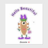 Sticker Monstre de pomme de terre (Feuille)