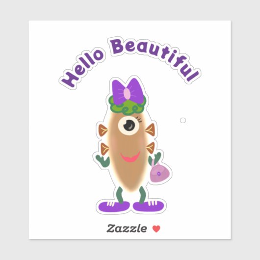 Sticker Monstre de pomme de terre (Feuille)