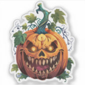 Sticker Monstre effrayant d'Halloween (Devant)