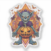 Sticker Monstre effrayant d'Halloween (Devant)