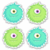 Sticker Monstre Furball Cute (Devant)