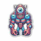 Sticker monstre Neon Cyclops (Devant)
