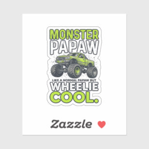 Sticker Monstre Papaw Roues Cool Drôle Monstre Camion Dés