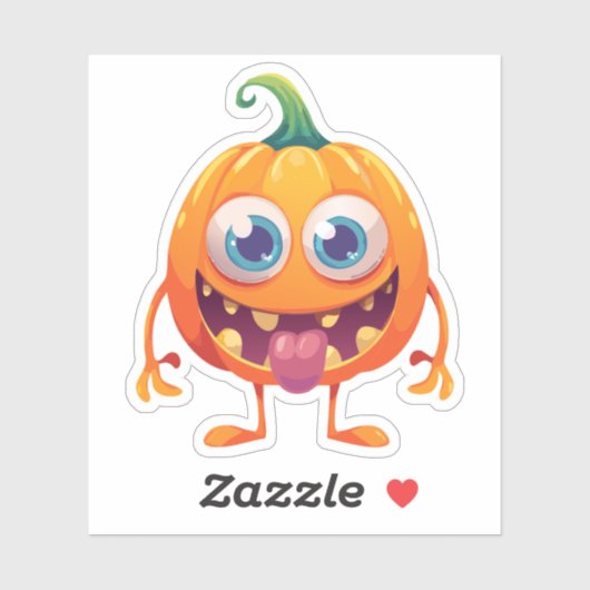 Sticker Monstre ridicule d'Halloween (Feuille)