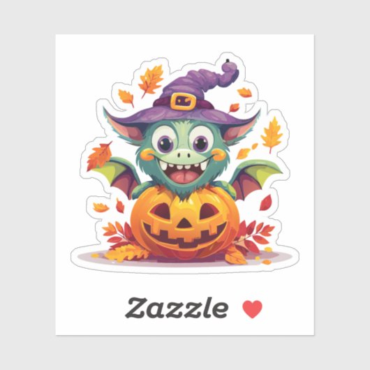 Sticker Monstre Ridicule d'Halloween (Feuille)