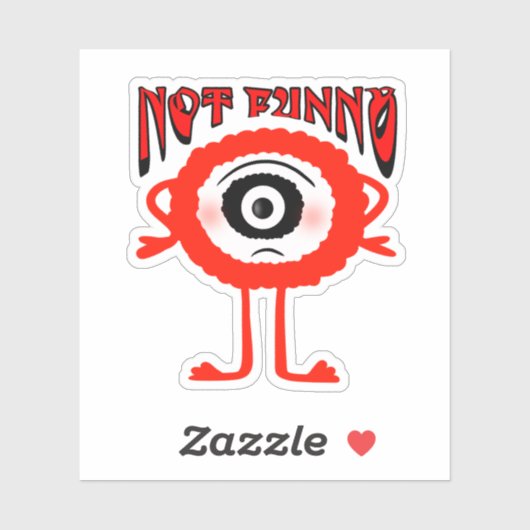 Sticker Monstre rouge (Feuille)