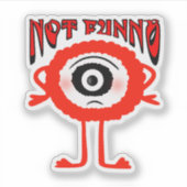 Sticker Monstre rouge (Devant)