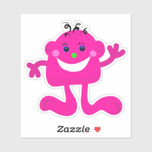 Sticker Monstre Whimsical Rose 4 x 4 (Feuille)