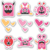 Sticker Monstres de Saint Valentin (Devant)