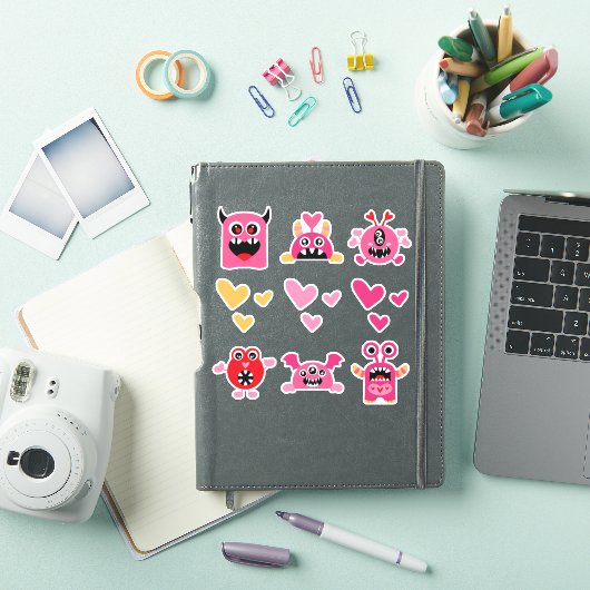 Sticker Monstres de Saint Valentin (Couverture iPad)