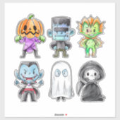 Sticker Monstres d'Halloween (Feuille)