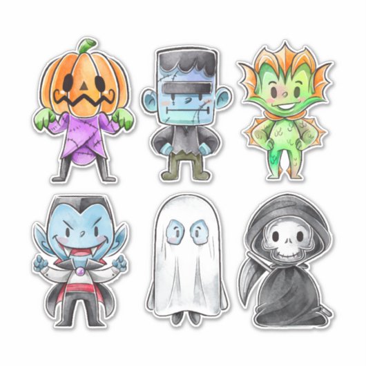 Sticker Monstres d'Halloween (Devant)