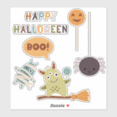 Sticker Monstres mignons d'Halloween (Feuille)