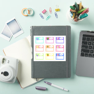 Sticker Monstres pour livres scolaires ou pour le loisir p