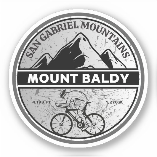 Sticker mont baldy cyclisme, col montana alpin (Devant)
