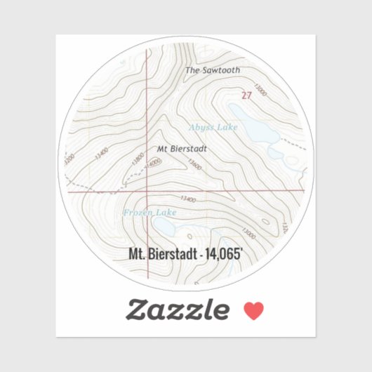 Sticker Mont Bierstadt Colorado Fourteener (Feuille)