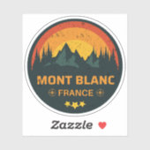 Sticker Mont Blanc randonnée aventure française - Monte Bi (Feuille)