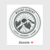 Sticker Mont Elbert Colorado Voyage Randonnée Ski (Feuille)