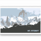 Sticker Mont Fitzroy, Patagonie, Argentine (Devant)