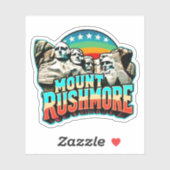 Sticker Mont Rushmore, Dakota du Sud (Feuille)