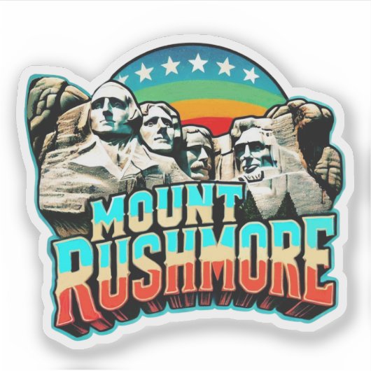 Sticker Mont Rushmore, Dakota du Sud (Devant)