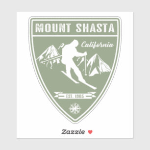 Sticker Mont Ski Shasta Californie