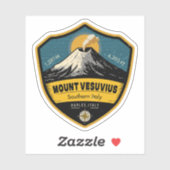 Sticker Mont Vésuve, Naples, Italie (Feuille)