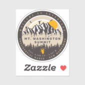 Sticker Mont Washington New Hampshire Summit Randonnée Cam (Feuille)