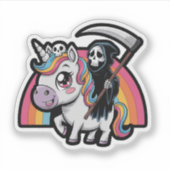 Sticker Montage du crâne Unicorn (Devant)