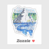 Sticker Montagne fraîche (Feuille)