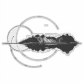 Sticker Montagne Geo (Devant)