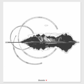 Sticker Montagne Geo