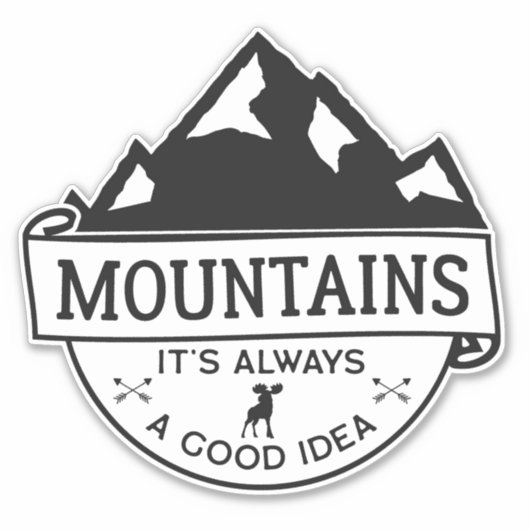 Sticker Montagnes (Devant)