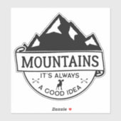 Sticker Montagnes (Feuille)