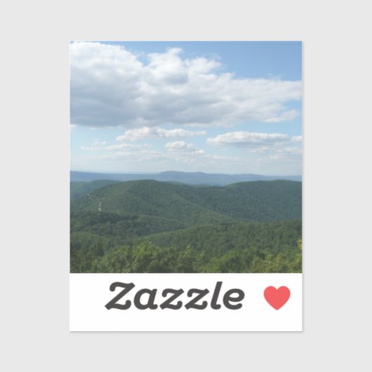 Sticker Montagnes des Appalaches I Shenandoah (Feuille)