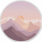 Sticker Montagnes Sunset (Devant)
