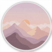 Sticker Montagnes Sunset (Devant)