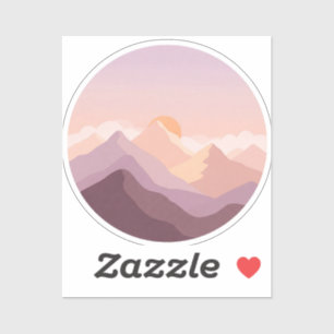 Sticker Montagnes Sunset