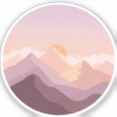 Sticker Montagnes Sunset (Recto)