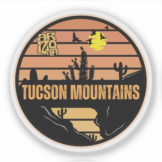 Sticker Montagnes Tucson, Arizona (Devant)