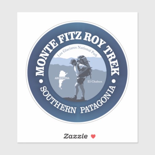 Sticker Monte Fitz Roy Trek (BG) (Feuille)