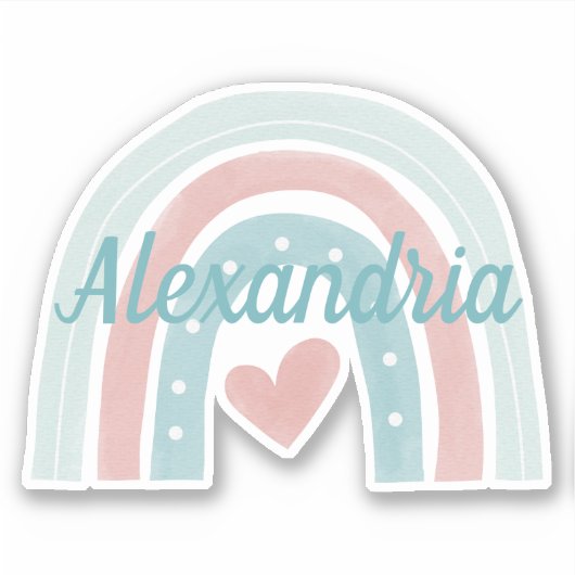 Sticker Monter au-dessus de Monogram Bohemian Rainbow (Devant)