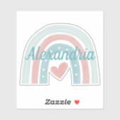 Sticker Monter au-dessus de Monogram Bohemian Rainbow (Feuille)