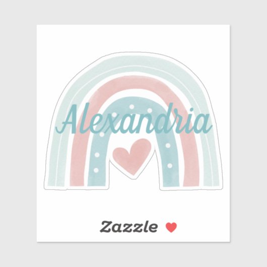 Sticker Monter au-dessus de Monogram Bohemian Rainbow (Feuille)